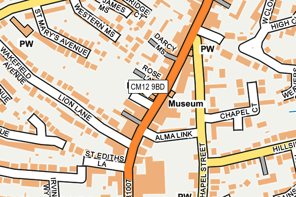 CM12 9BD map - OS OpenMap – Local (Ordnance Survey) CM12 9BD map - OS OpenMap – Local (Ordnance Survey)