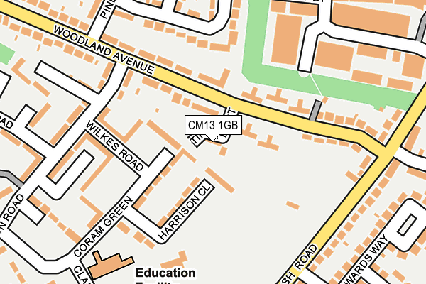 CM13 1GB map - OS OpenMap – Local (Ordnance Survey) CM13 1GB map - OS OpenMap – Local (Ordnance Survey)