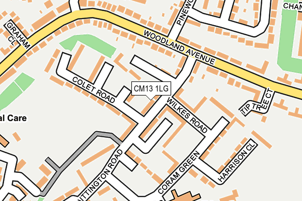 CM13 1LG map - OS OpenMap – Local (Ordnance Survey) CM13 1LG map - OS OpenMap – Local (Ordnance Survey)