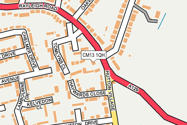 CM13 1QH map - OS OpenMap – Local (Ordnance Survey) CM13 1QH map - OS OpenMap – Local (Ordnance Survey)