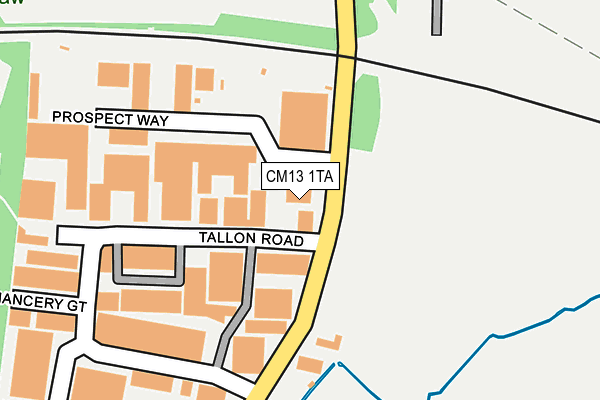 CM13 1TA map - OS OpenMap – Local (Ordnance Survey) CM13 1TA map - OS OpenMap – Local (Ordnance Survey)