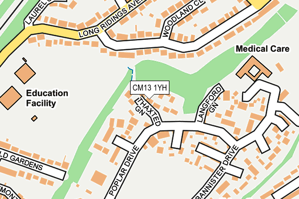 CM13 1YH map - OS OpenMap – Local (Ordnance Survey) CM13 1YH map - OS OpenMap – Local (Ordnance Survey)