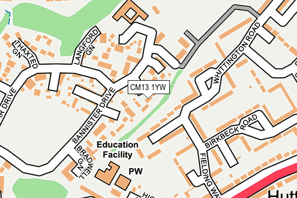 CM13 1YW map - OS OpenMap – Local (Ordnance Survey) CM13 1YW map - OS OpenMap – Local (Ordnance Survey)
