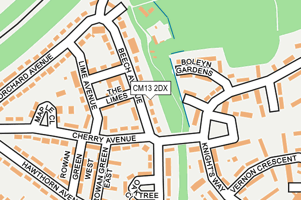 CM13 2DX map - OS OpenMap – Local (Ordnance Survey) CM13 2DX map - OS OpenMap – Local (Ordnance Survey)