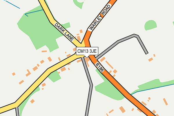 CM13 3JE map - OS OpenMap – Local (Ordnance Survey) CM13 3JE map - OS OpenMap – Local (Ordnance Survey)