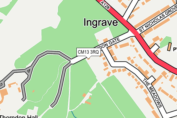 CM13 3RQ map - OS OpenMap – Local (Ordnance Survey) CM13 3RQ map - OS OpenMap – Local (Ordnance Survey)