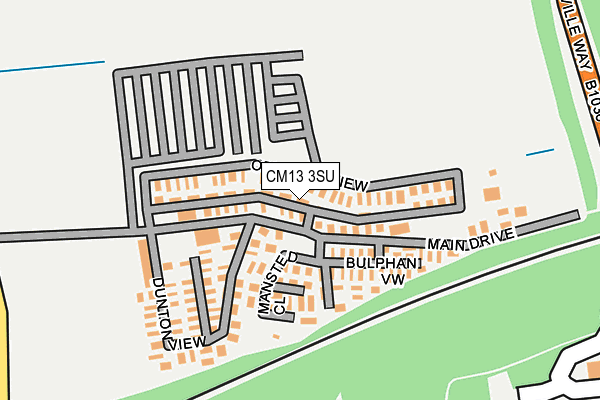 CM13 3SU map - OS OpenMap – Local (Ordnance Survey) CM13 3SU map - OS OpenMap – Local (Ordnance Survey)