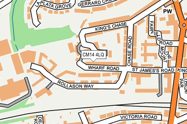 CM14 4LQ map - OS OpenMap – Local (Ordnance Survey) CM14 4LQ map - OS OpenMap – Local (Ordnance Survey)