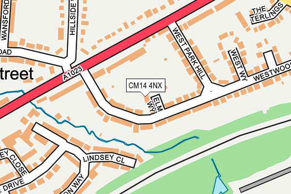 CM14 4NX map - OS OpenMap – Local (Ordnance Survey)