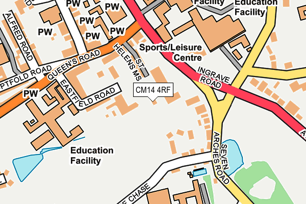 CM14 4RF map - OS OpenMap – Local (Ordnance Survey) CM14 4RF map - OS OpenMap – Local (Ordnance Survey)