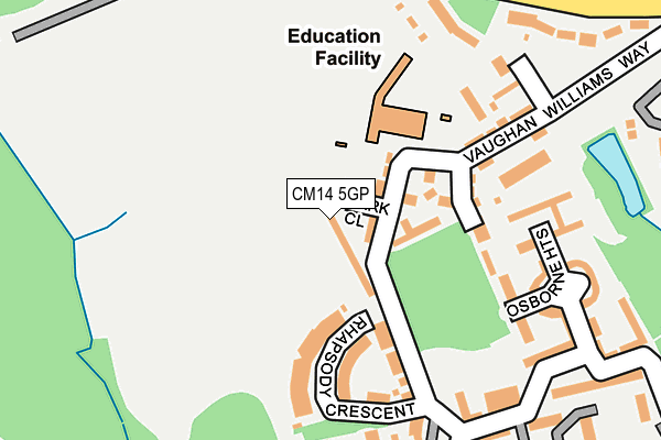 CM14 5GP map - OS OpenMap – Local (Ordnance Survey) CM14 5GP map - OS OpenMap – Local (Ordnance Survey)