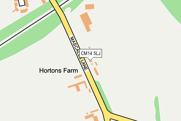 CM14 5LJ map - OS OpenMap – Local (Ordnance Survey) CM14 5LJ map - OS OpenMap – Local (Ordnance Survey)