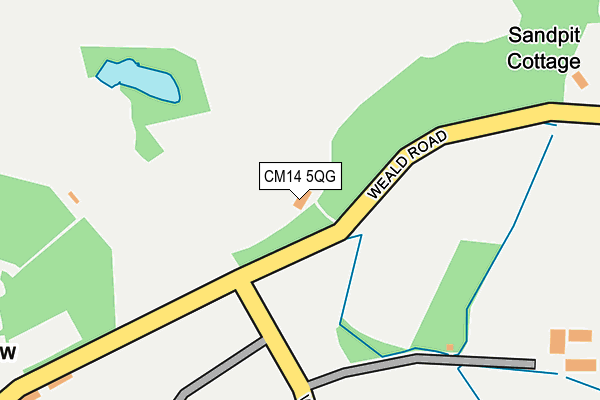 CM14 5QG map - OS OpenMap – Local (Ordnance Survey) CM14 5QG map - OS OpenMap – Local (Ordnance Survey)