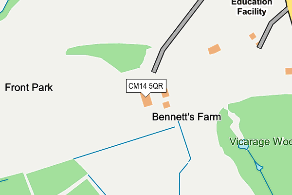 CM14 5QR map - OS OpenMap – Local (Ordnance Survey)
