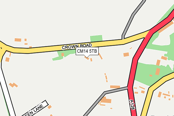 CM14 5TB map - OS OpenMap – Local (Ordnance Survey) CM14 5TB map - OS OpenMap – Local (Ordnance Survey)