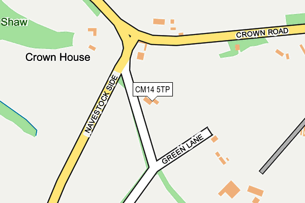 CM14 5TP map - OS OpenMap – Local (Ordnance Survey) CM14 5TP map - OS OpenMap – Local (Ordnance Survey)