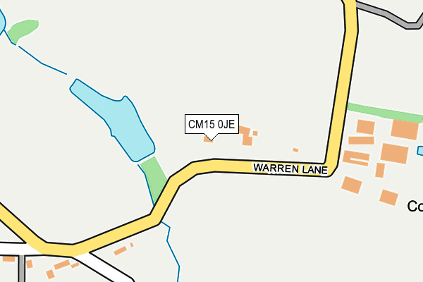 CM15 0JE map - OS OpenMap – Local (Ordnance Survey)