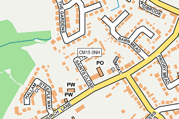 CM15 0NH map - OS OpenMap – Local (Ordnance Survey) CM15 0NH map - OS OpenMap – Local (Ordnance Survey)