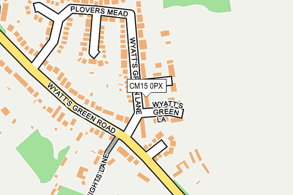 CM15 0PX map - OS OpenMap – Local (Ordnance Survey)