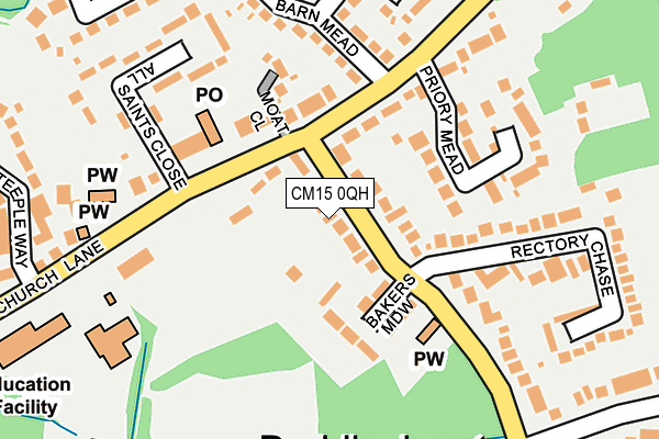CM15 0QH map - OS OpenMap – Local (Ordnance Survey)