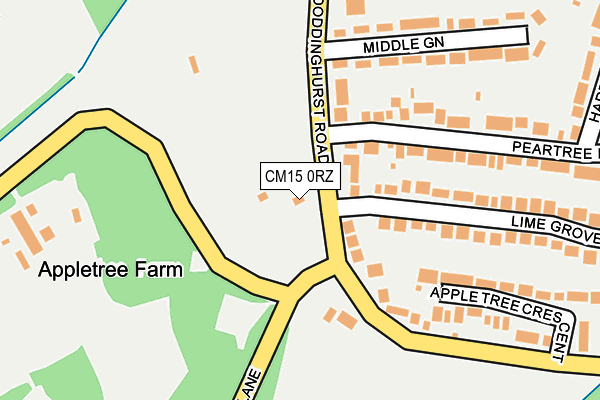 CM15 0RZ map - OS OpenMap – Local (Ordnance Survey) CM15 0RZ map - OS OpenMap – Local (Ordnance Survey)