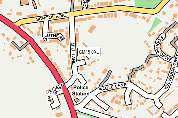 CM15 0XL map - OS OpenMap – Local (Ordnance Survey) CM15 0XL map - OS OpenMap – Local (Ordnance Survey)