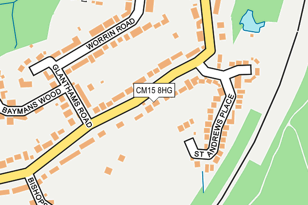 CM15 8HG map - OS OpenMap – Local (Ordnance Survey) CM15 8HG map - OS OpenMap – Local (Ordnance Survey)