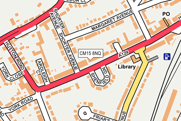 CM15 8NQ map - OS OpenMap – Local (Ordnance Survey)