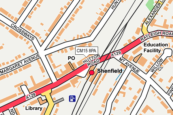 CM15 8PA map - OS OpenMap – Local (Ordnance Survey) CM15 8PA map - OS OpenMap – Local (Ordnance Survey)