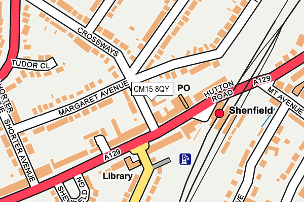 CM15 8QY map - OS OpenMap – Local (Ordnance Survey) CM15 8QY map - OS OpenMap – Local (Ordnance Survey)