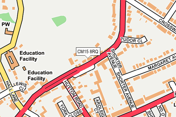 CM15 8RQ map - OS OpenMap – Local (Ordnance Survey) CM15 8RQ map - OS OpenMap – Local (Ordnance Survey)