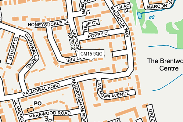 CM15 9QG map - OS OpenMap – Local (Ordnance Survey)