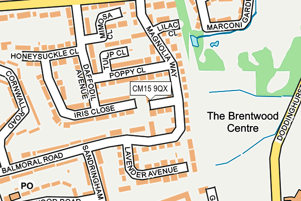 CM15 9QX map - OS OpenMap – Local (Ordnance Survey) CM15 9QX map - OS OpenMap – Local (Ordnance Survey)