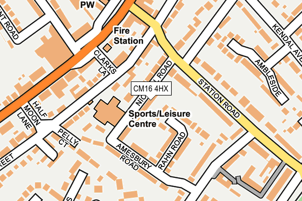 CM16 4HX map - OS OpenMap – Local (Ordnance Survey) CM16 4HX map - OS OpenMap – Local (Ordnance Survey)