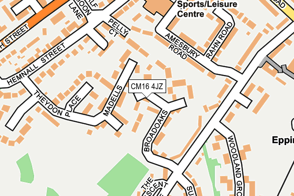 CM16 4JZ map - OS OpenMap – Local (Ordnance Survey) CM16 4JZ map - OS OpenMap – Local (Ordnance Survey)