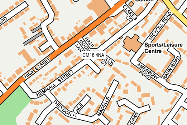 CM16 4NA map - OS OpenMap – Local (Ordnance Survey) CM16 4NA map - OS OpenMap – Local (Ordnance Survey)