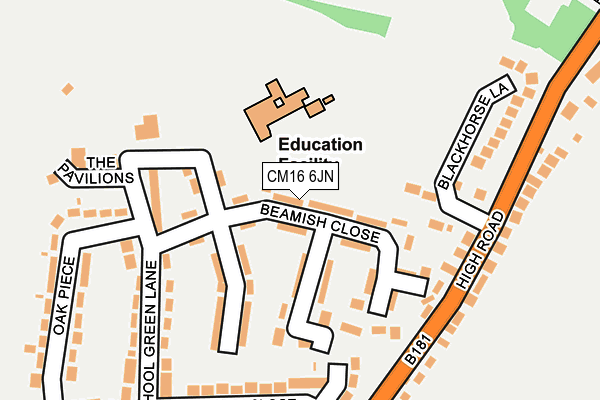 CM16 6JN map - OS OpenMap – Local (Ordnance Survey)