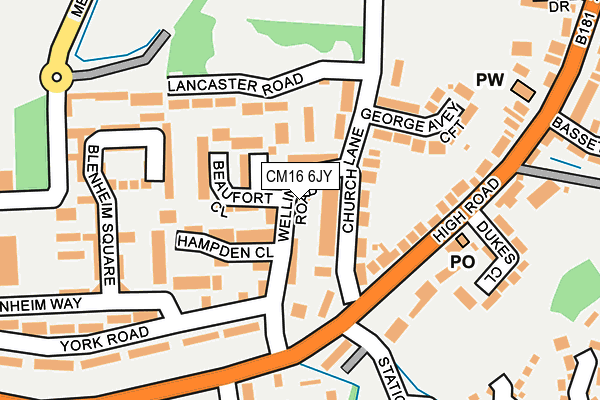 CM16 6JY map - OS OpenMap – Local (Ordnance Survey) CM16 6JY map - OS OpenMap – Local (Ordnance Survey)