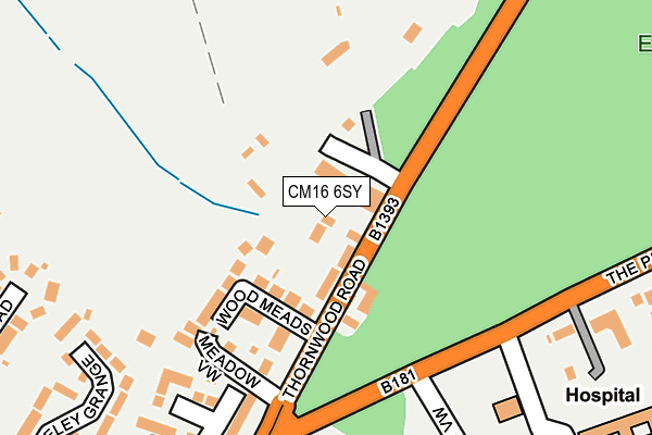CM16 6SY map - OS OpenMap – Local (Ordnance Survey)