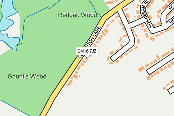 CM16 7JZ map - OS OpenMap – Local (Ordnance Survey)