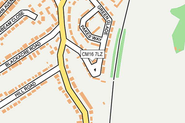 CM16 7LZ map - OS OpenMap – Local (Ordnance Survey) CM16 7LZ map - OS OpenMap – Local (Ordnance Survey)