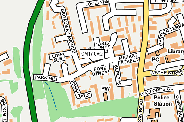 CM17 0AQ map - OS OpenMap – Local (Ordnance Survey) CM17 0AQ map - OS OpenMap – Local (Ordnance Survey)