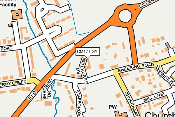 CM17 0GY map - OS OpenMap – Local (Ordnance Survey) CM17 0GY map - OS OpenMap – Local (Ordnance Survey)
