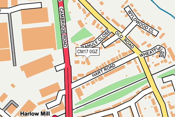 CM17 0GZ map - OS OpenMap – Local (Ordnance Survey) CM17 0GZ map - OS OpenMap – Local (Ordnance Survey)