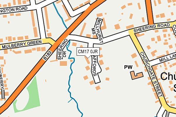 CM17 0JR map - OS OpenMap – Local (Ordnance Survey) CM17 0JR map - OS OpenMap – Local (Ordnance Survey)