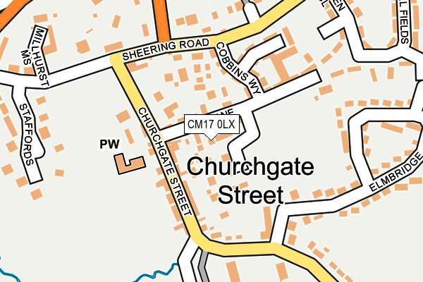 CM17 0LX map - OS OpenMap – Local (Ordnance Survey) CM17 0LX map - OS OpenMap – Local (Ordnance Survey)