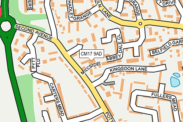 CM17 9AD map - OS OpenMap – Local (Ordnance Survey) CM17 9AD map - OS OpenMap – Local (Ordnance Survey)