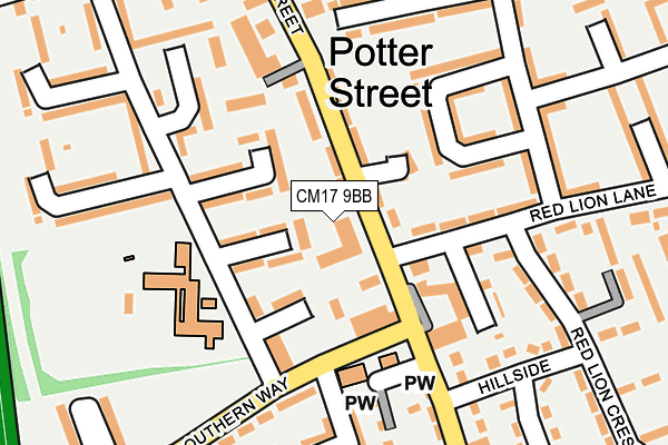 CM17 9BB map - OS OpenMap – Local (Ordnance Survey) CM17 9BB map - OS OpenMap – Local (Ordnance Survey)