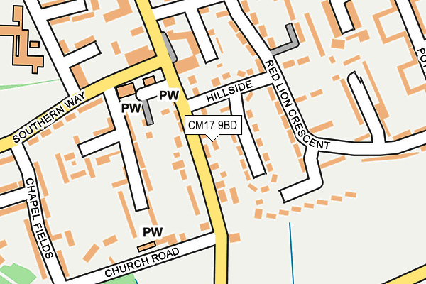 CM17 9BD map - OS OpenMap – Local (Ordnance Survey) CM17 9BD map - OS OpenMap – Local (Ordnance Survey)