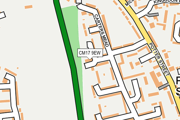 CM17 9EW map - OS OpenMap – Local (Ordnance Survey) CM17 9EW map - OS OpenMap – Local (Ordnance Survey)